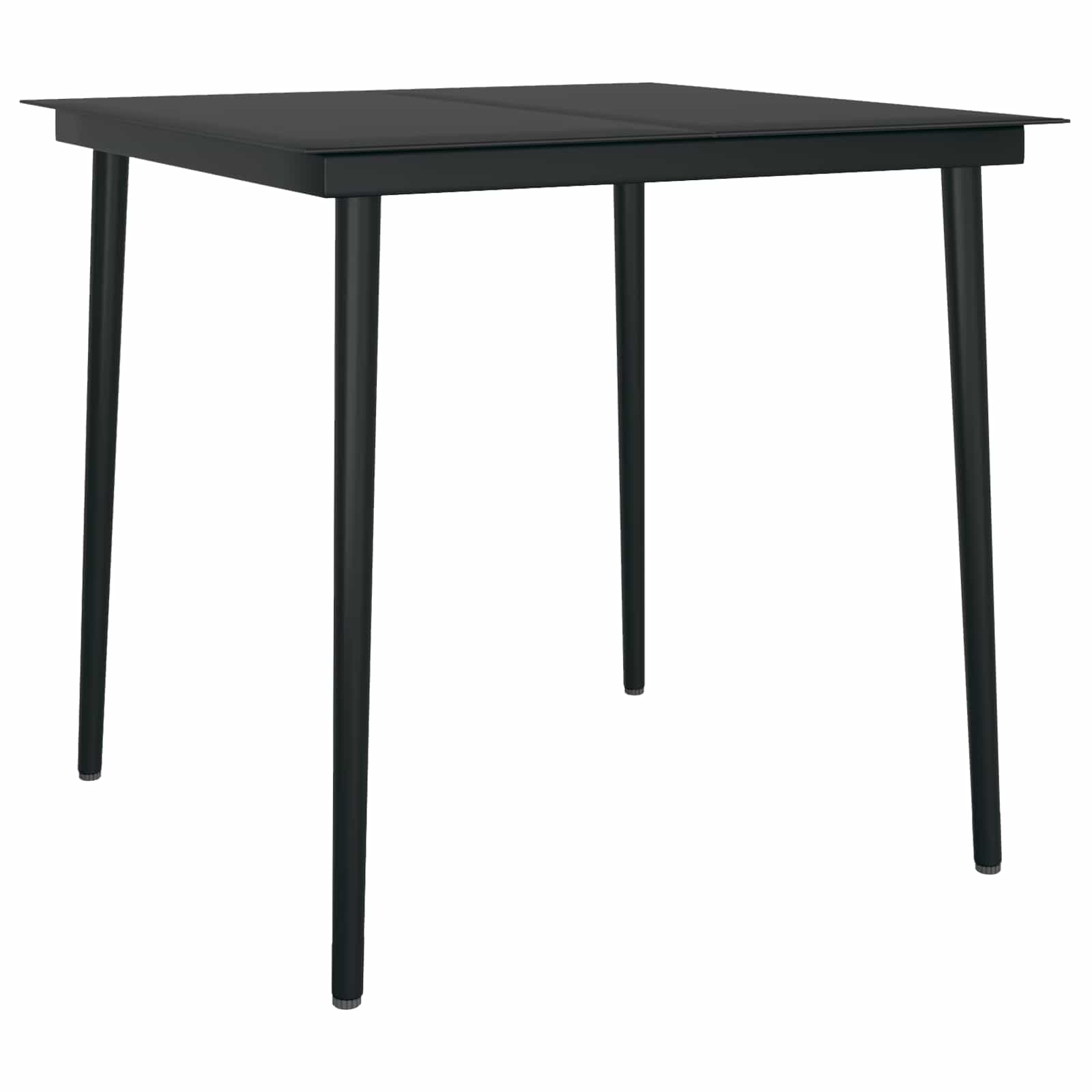 Ensemble de salle à manger pour jardin 5 pcs Noir polyrotin