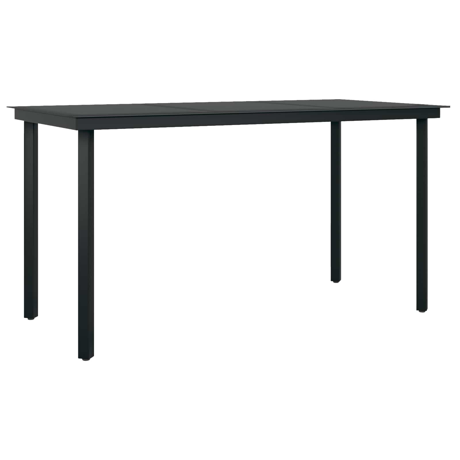 Ensemble de salle à manger pour jardin 5 pcs Noir polyrotin