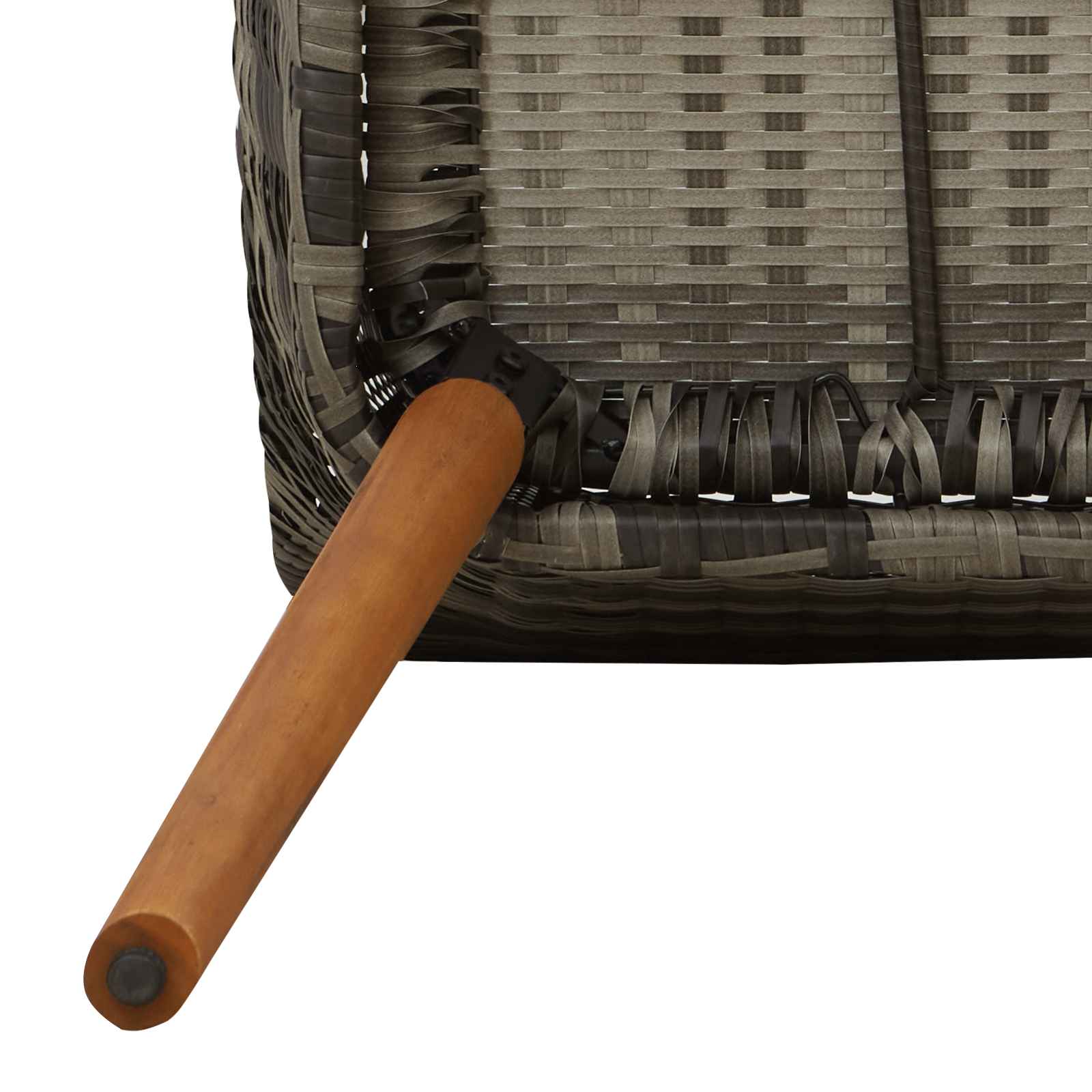 Ensemble de salle à manger pour jardin 5 pcs Gris polyrotin