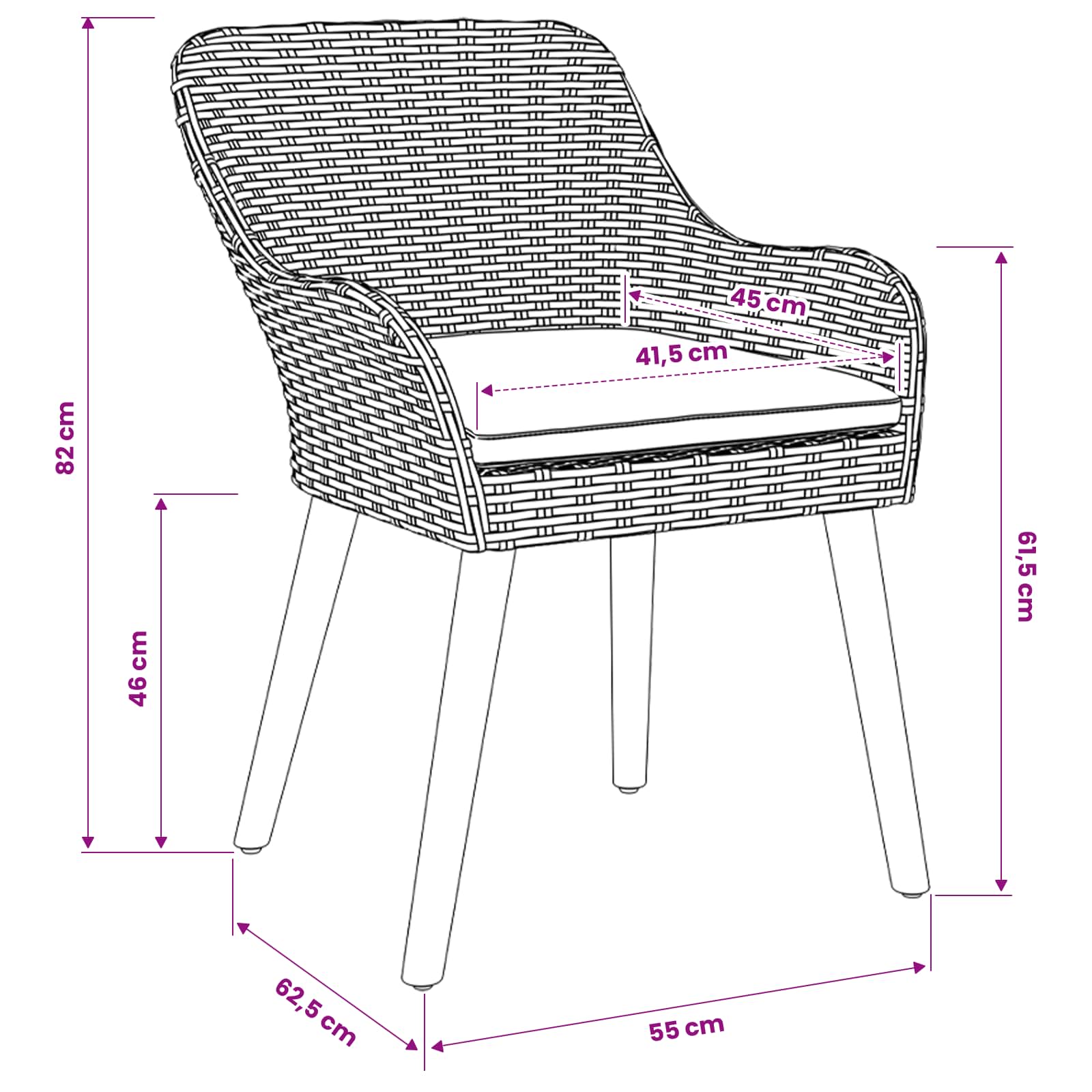 Ensemble de salle à manger pour jardin 5 pcs Gris clair