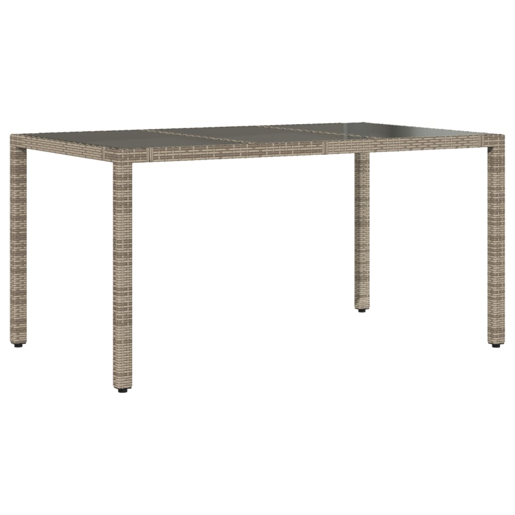 Ensemble à manger de jardin et coussins 7 pcs gris rotin