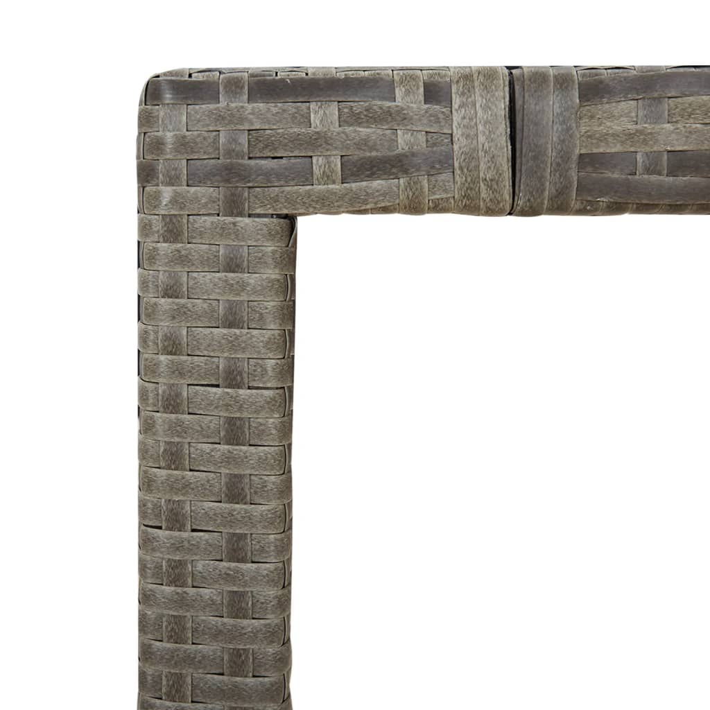 Ensemble de bistro de jardin 5 pcs coussins gris poly rotin - XIOS