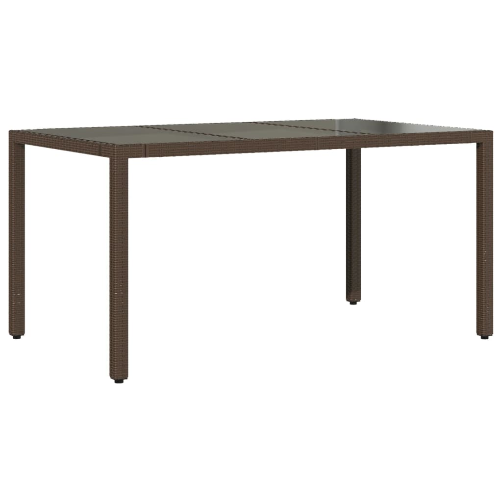 Ensemble de bistro de jardin 7 pcs coussins marron poly rotin