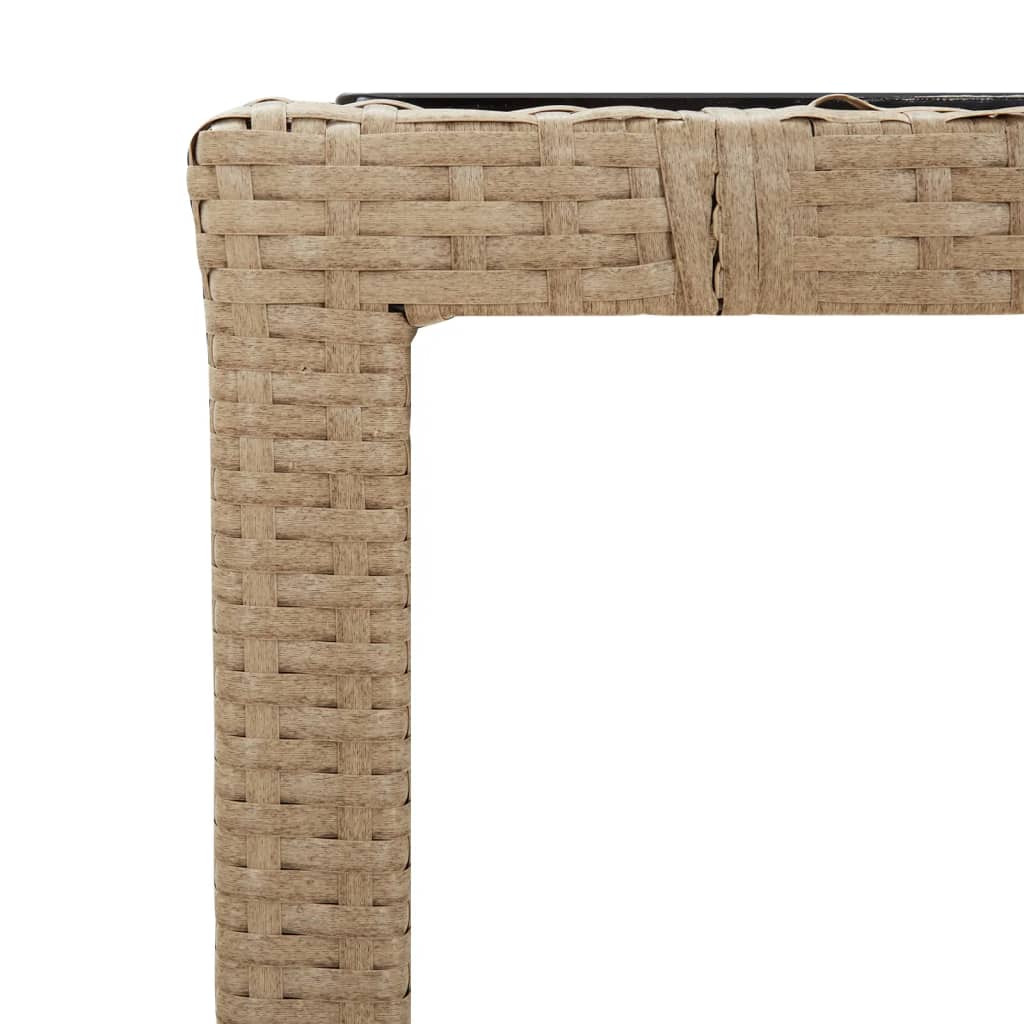 Ensemble de bistro de jardin 5 pcs coussins beige poly rotin