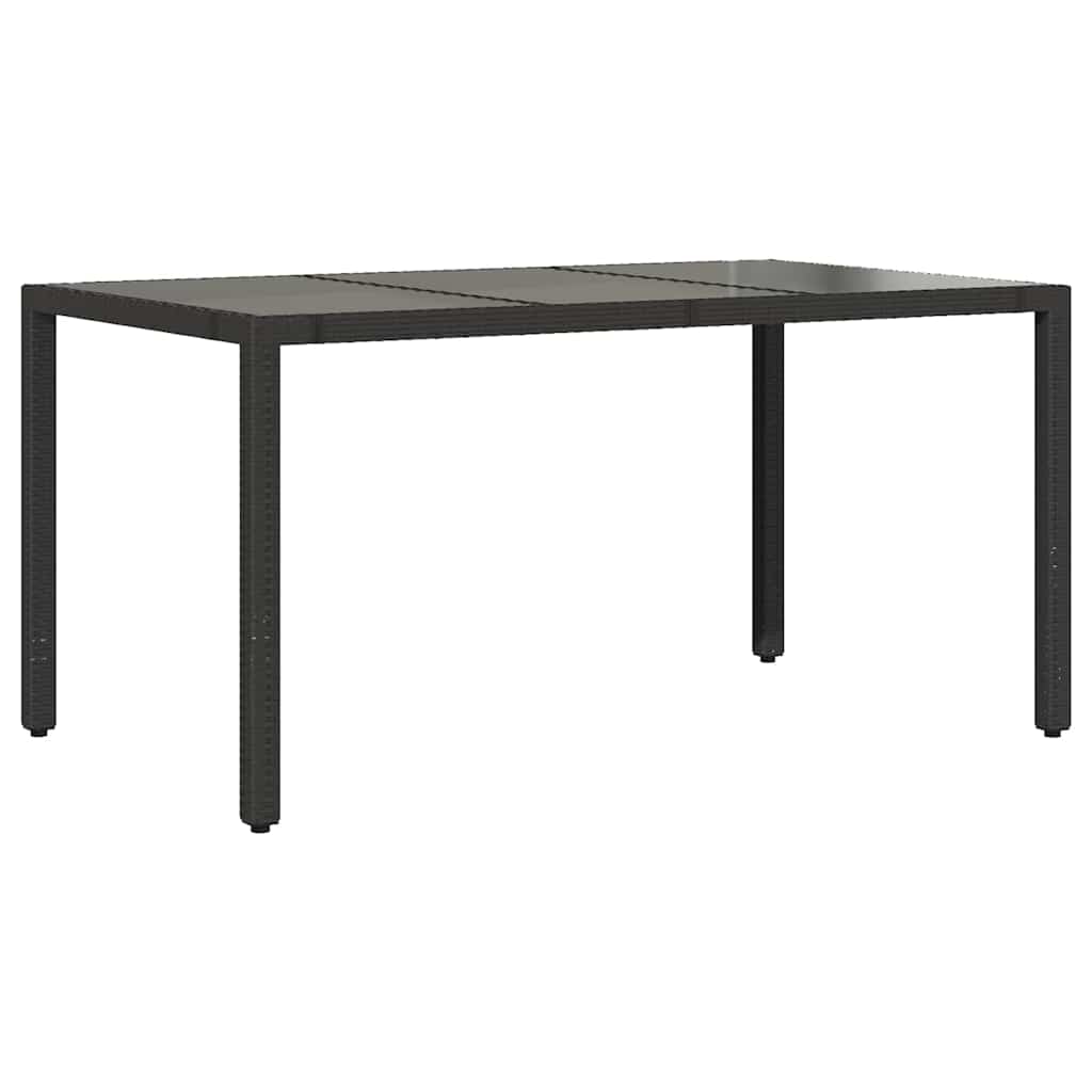 Ensemble de bistro de jardin 5 pcs coussins noir poly rotin