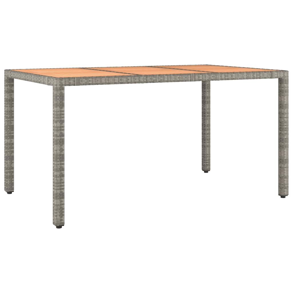 Ensemble de bistro de jardin 5 pcs coussins gris poly rotin