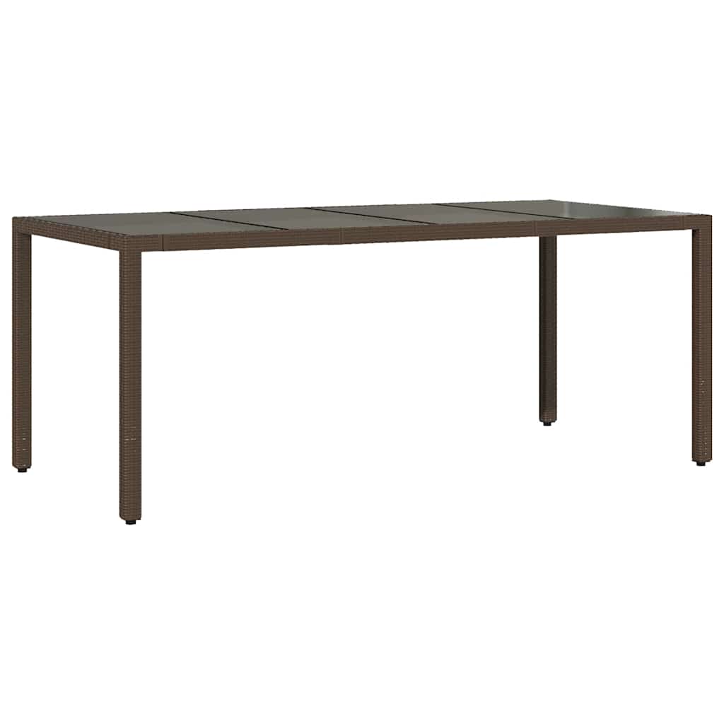 Ensemble de bistro de jardin 7 pcs coussins marron poly rotin