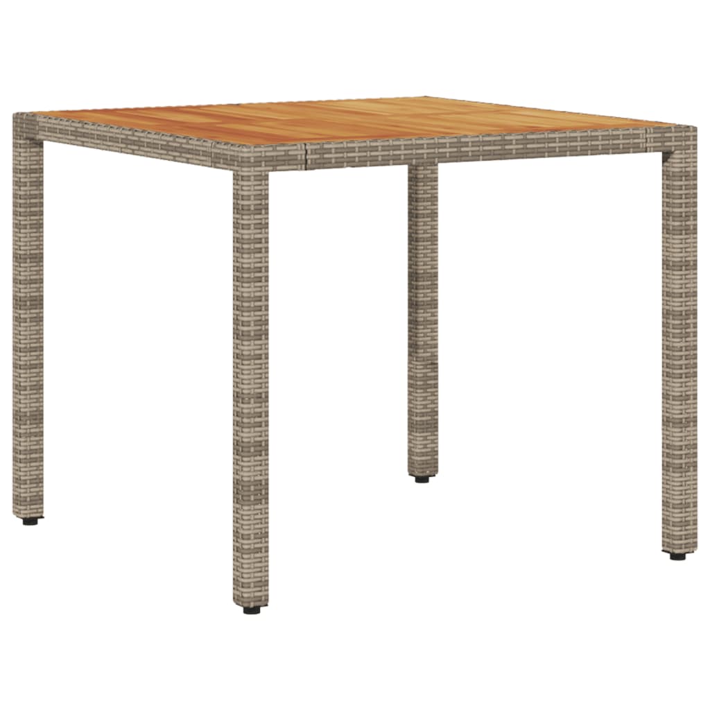 Ensemble à manger de jardin et coussins 5 pcs gris rotin acacia - XIOS