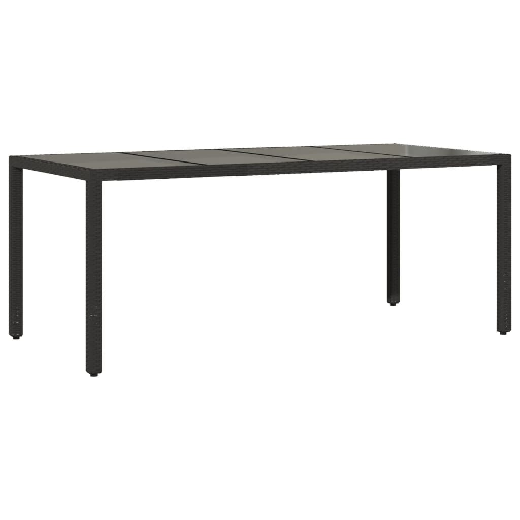 Ensemble à manger de jardin et coussins 7 pcs noir rotin acacia