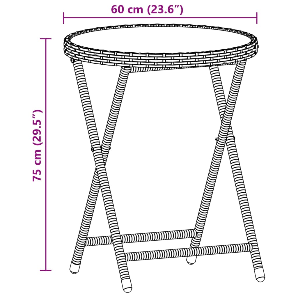 Ensemble de bistro avec coussins 3 pcs beige rotin et verre
