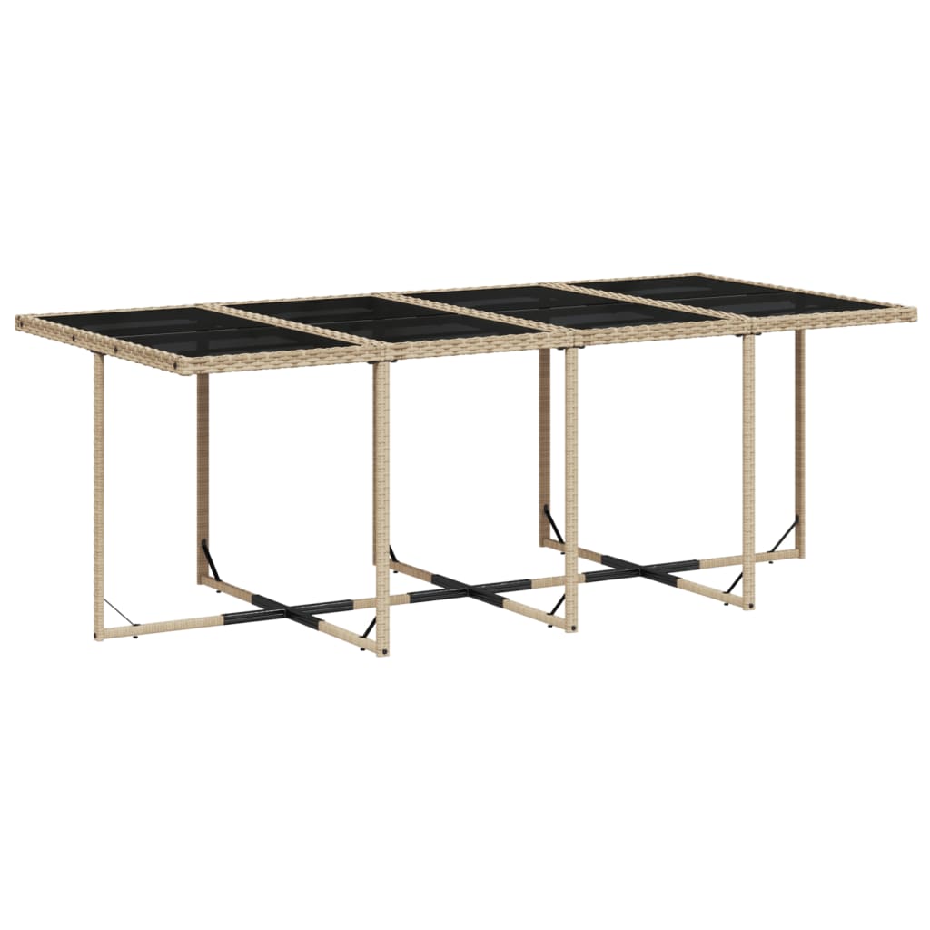 Ensemble à manger de jardin et coussins 9 pcs mélange beige - XIOS