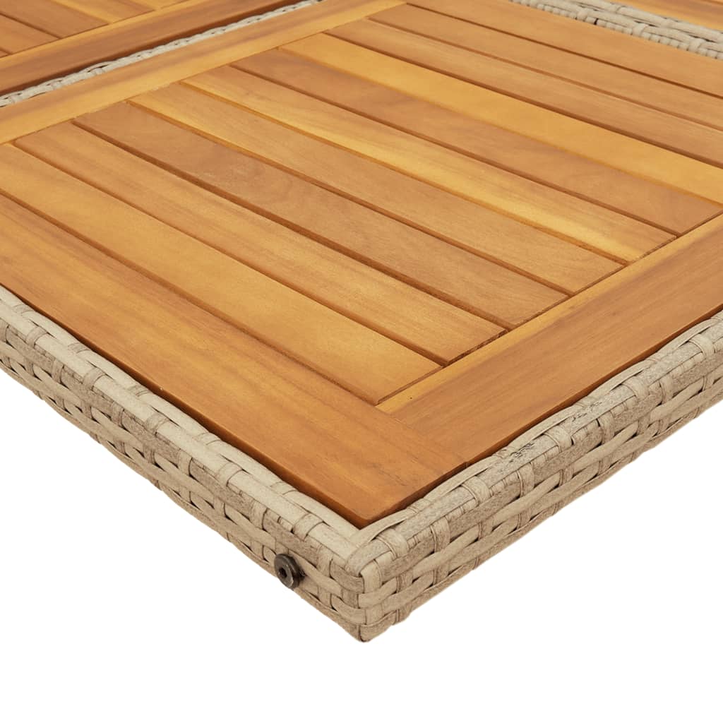 Ensemble à manger de jardin avec coussins 5pcs Beige poly rotin - XIOS
