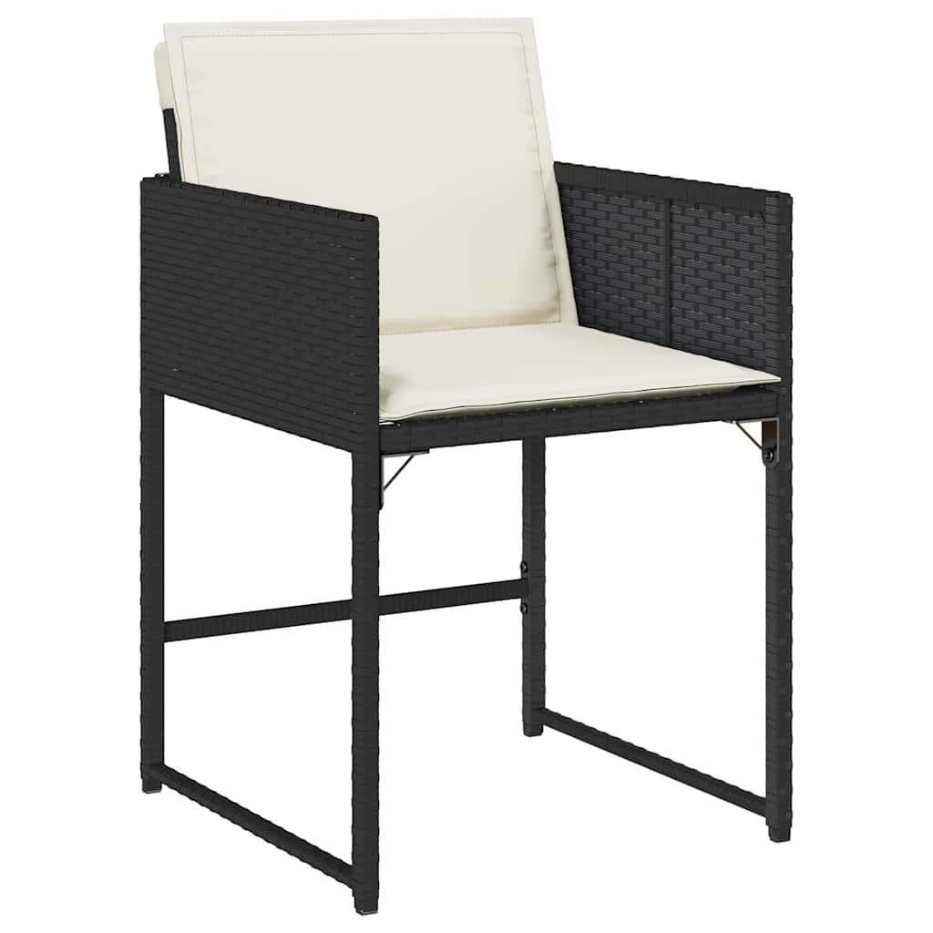 Ensemble à manger de jardin 15 pcs coussins noir résine tressée - XIOS
