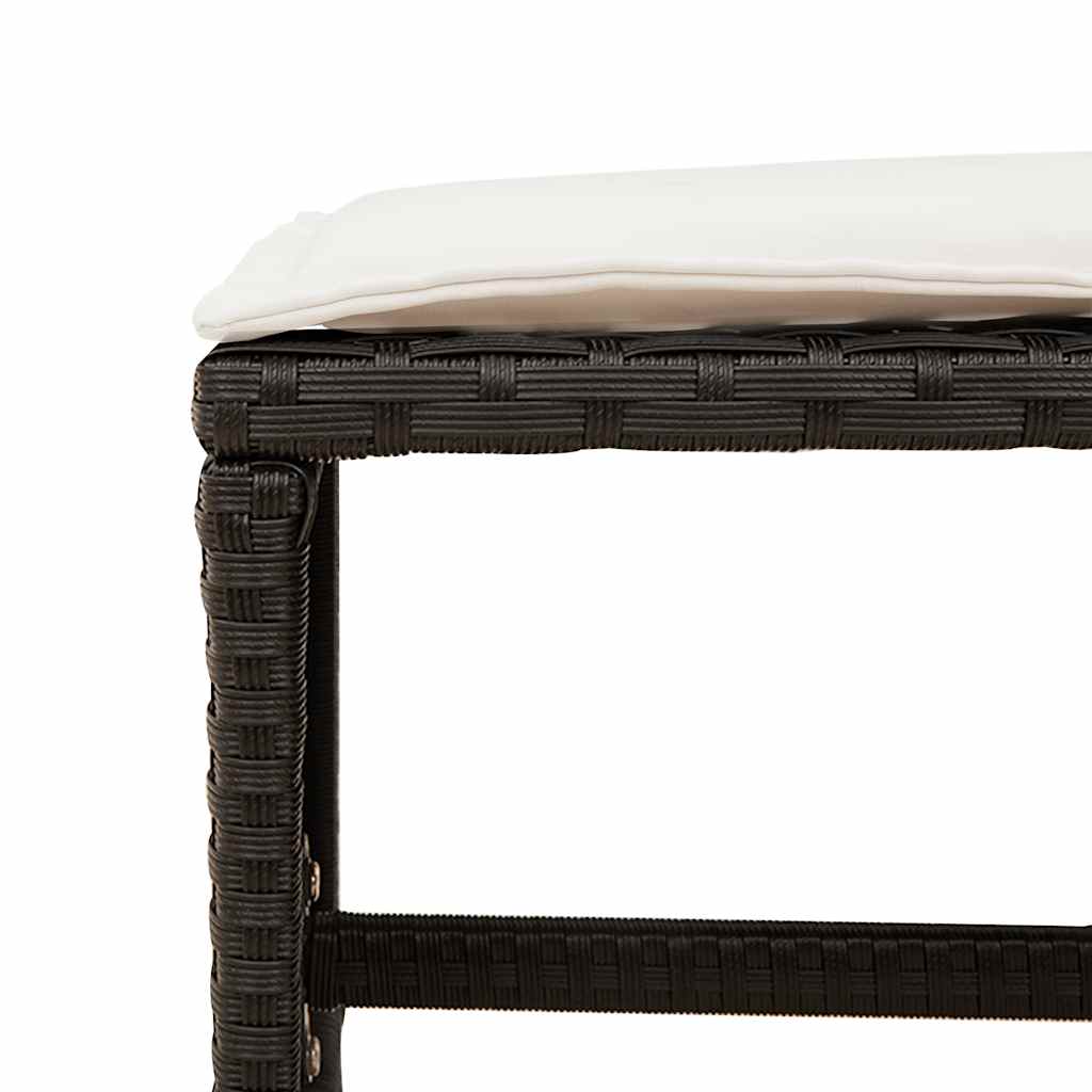 Ensemble à manger de jardin 15 pcs coussins noir résine tressée - XIOS