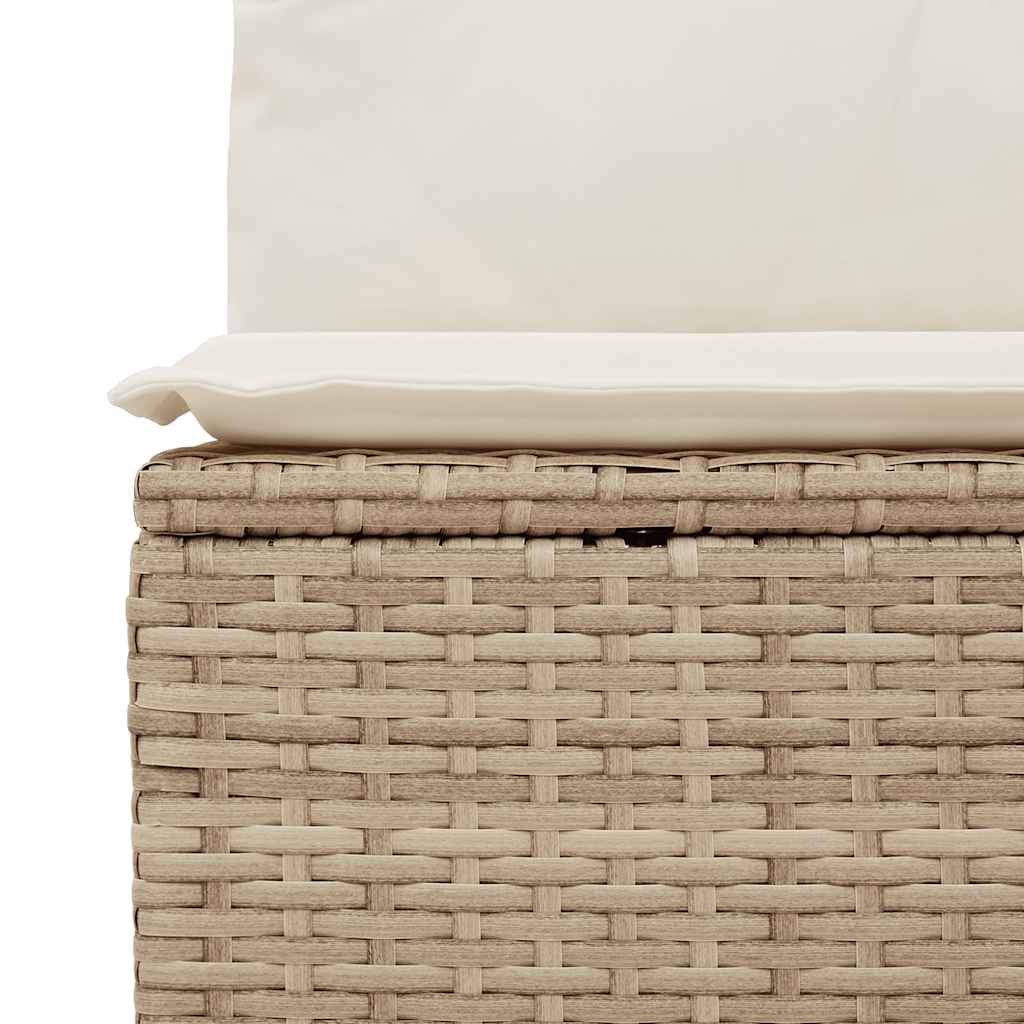 Salon de jardin avec coussins 9 pcs beige résine tressée - XIOS