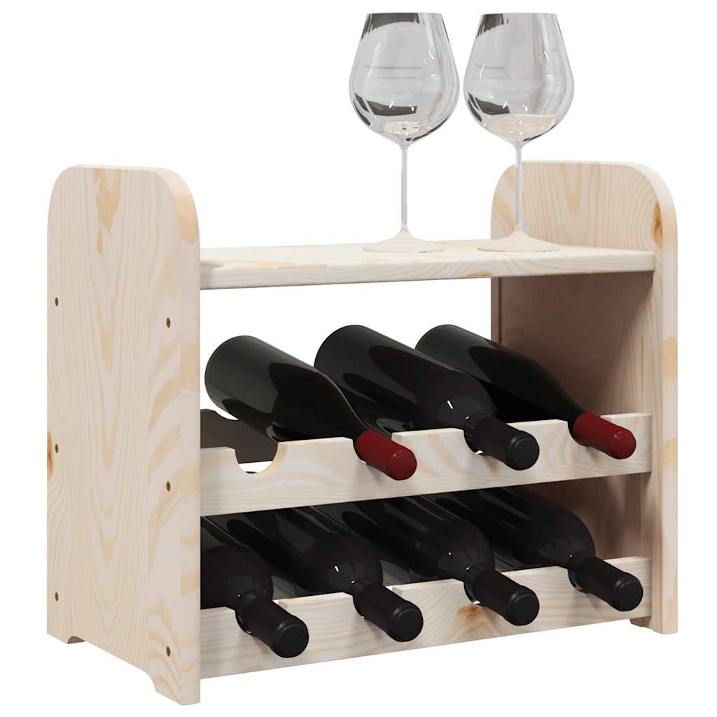 Casier à vin avec panneau supérieur 43x25x37 cm bois pin massif - XIOS
