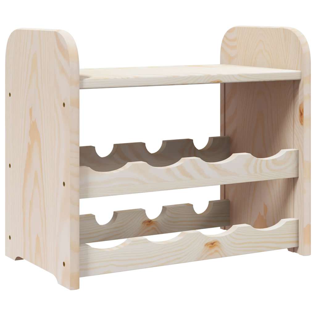 Casier à vin avec panneau supérieur 43x25x37 cm bois pin massif - XIOS