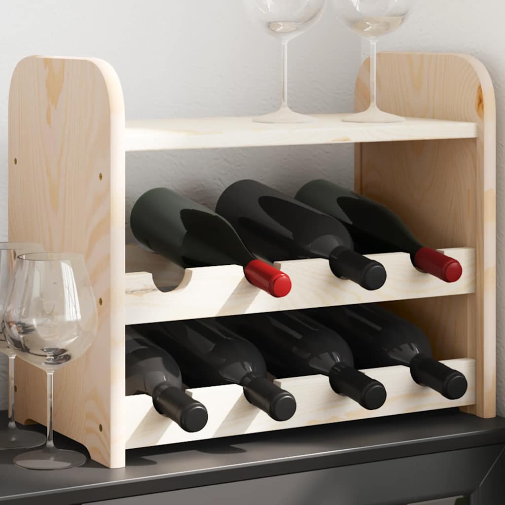 Casier à vin avec panneau supérieur 43x25x37 cm bois pin massif - XIOS