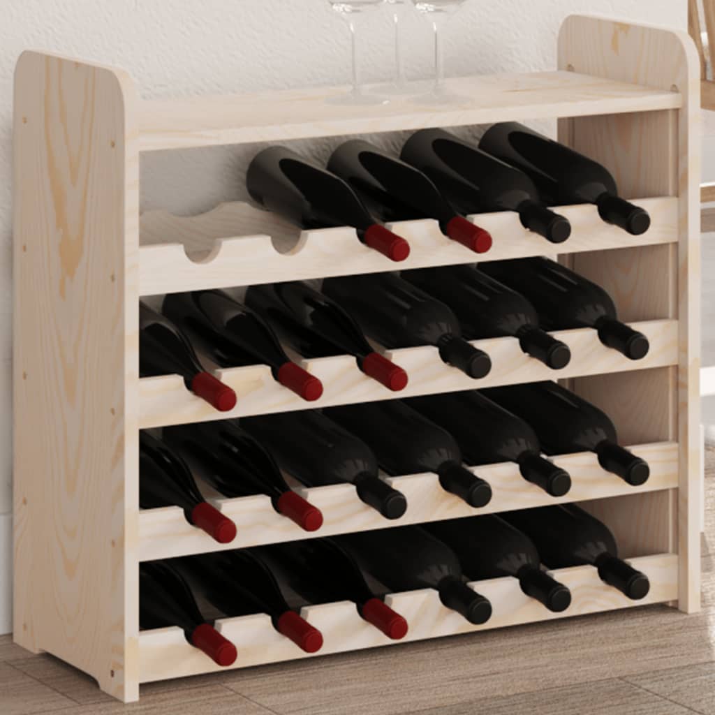 Casier à vin et panneau supérieur 67,5x25x60 cm bois pin massif - XIOS