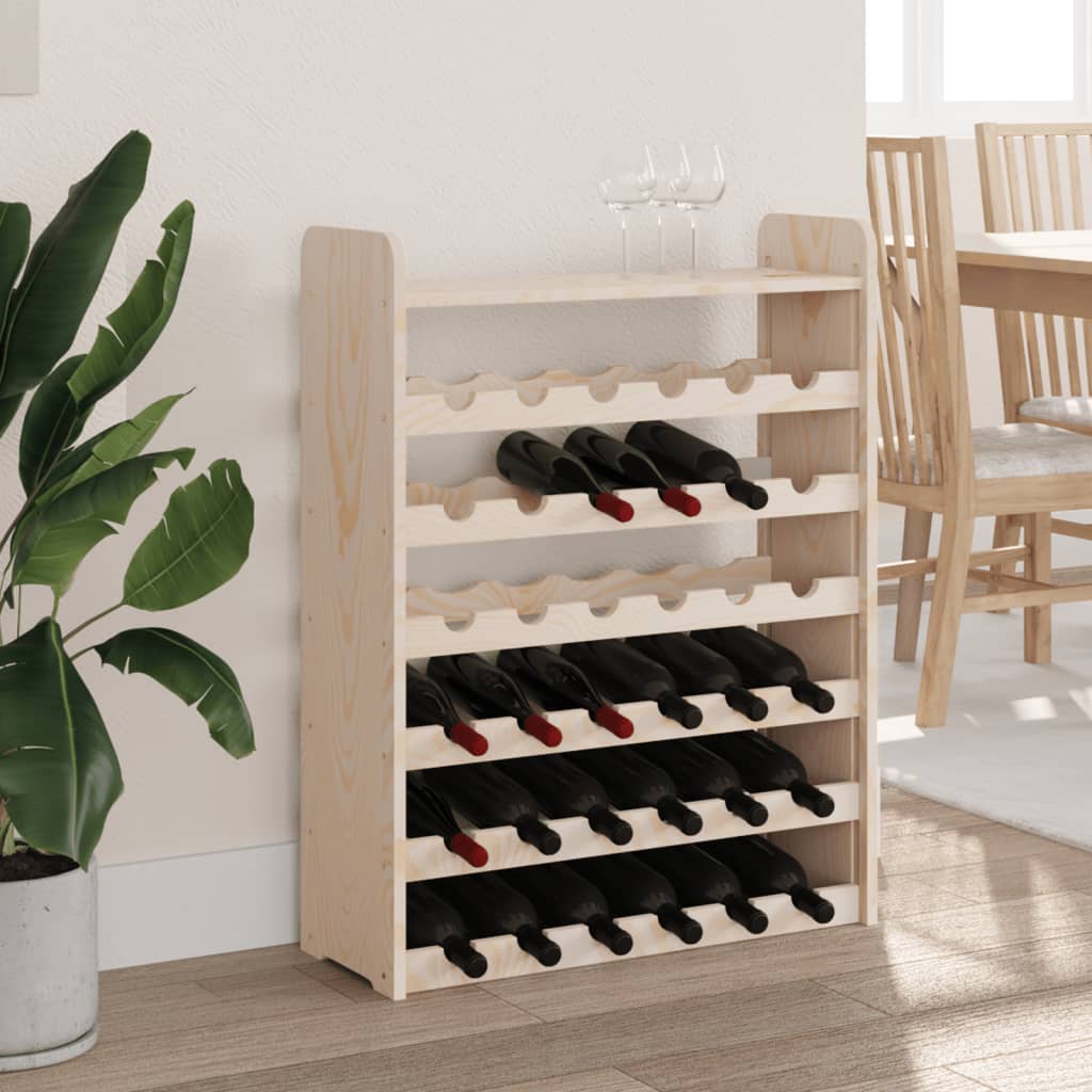 Casier à vin et panneau supérieur 67,5x25x87 cm bois pin massif - XIOS