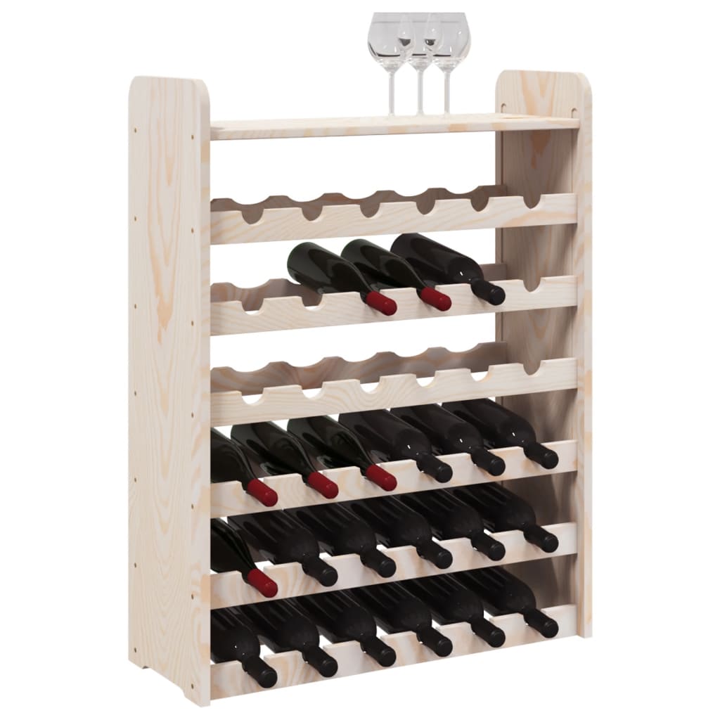 Casier à vin et panneau supérieur 67,5x25x87 cm bois pin massif - XIOS