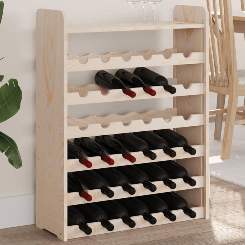 Casier à vin et panneau supérieur 67,5x25x87 cm bois pin massif - XIOS