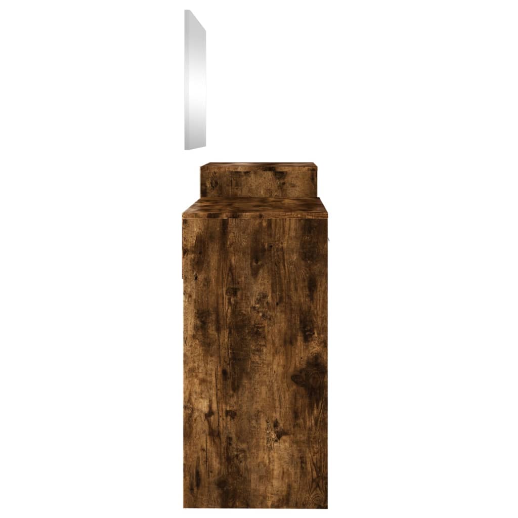 Ensemble de coiffeuse 3 pcs chêne fumé bois d'ingénierie - XIOS