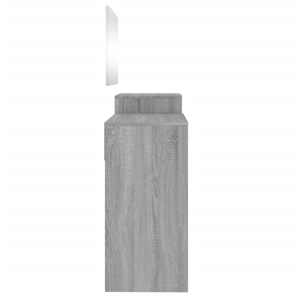 Ensemble de coiffeuse 3 pcs sonoma gris bois d'ingénierie - XIOS
