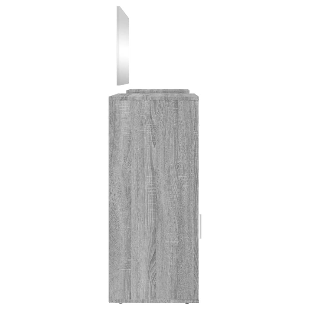 Ensemble de coiffeuse 4 pcs sonoma gris bois d'ingénierie - XIOS
