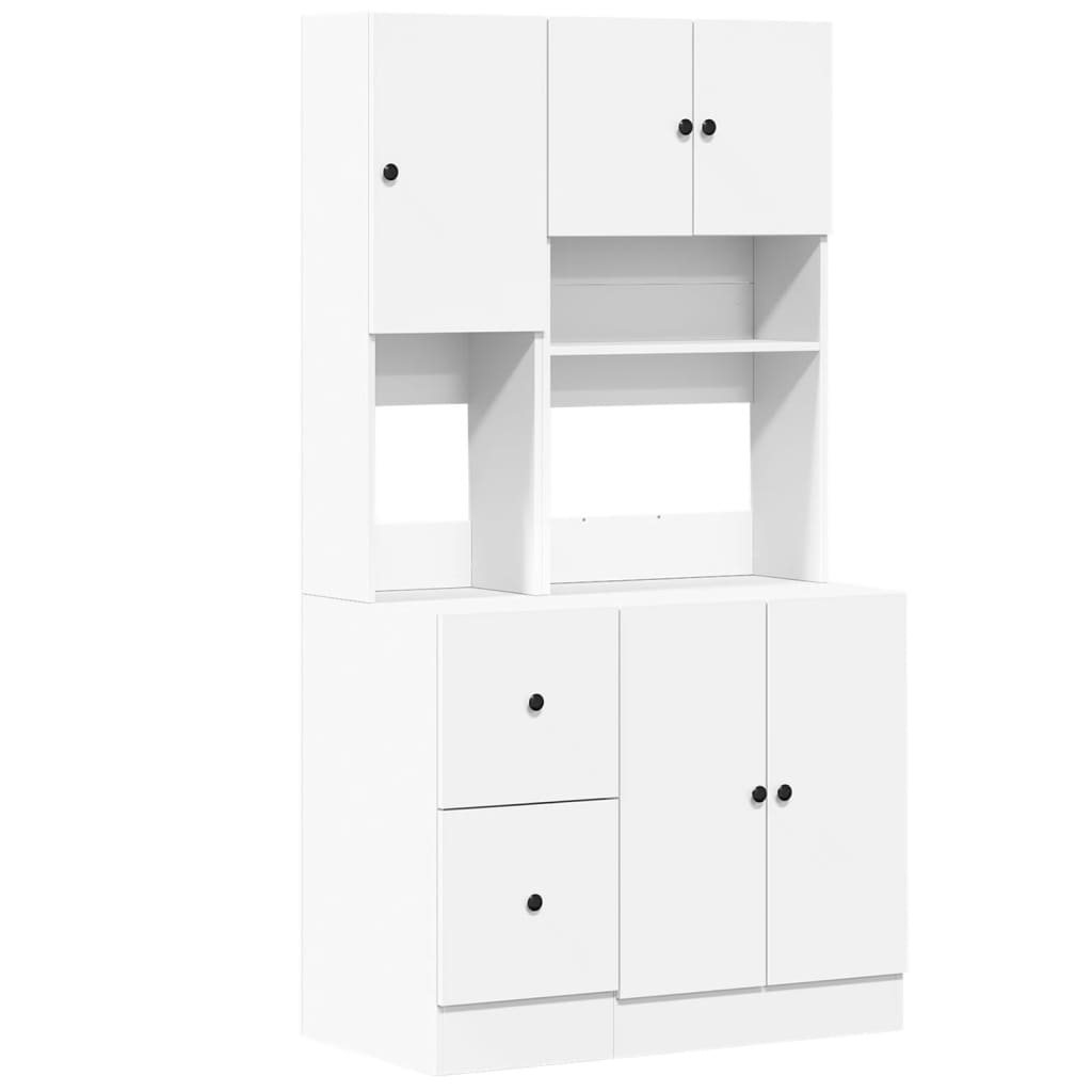Armoire de cuisine blanc 95x50x180 cm bois d'ingénierie - XIOS