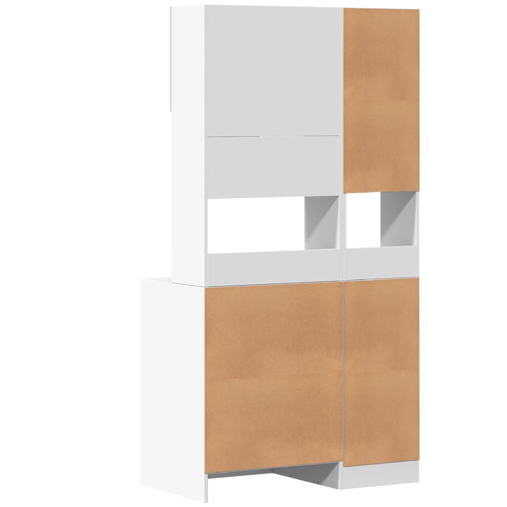 Armoire de cuisine blanc 95x50x180 cm bois d'ingénierie - XIOS