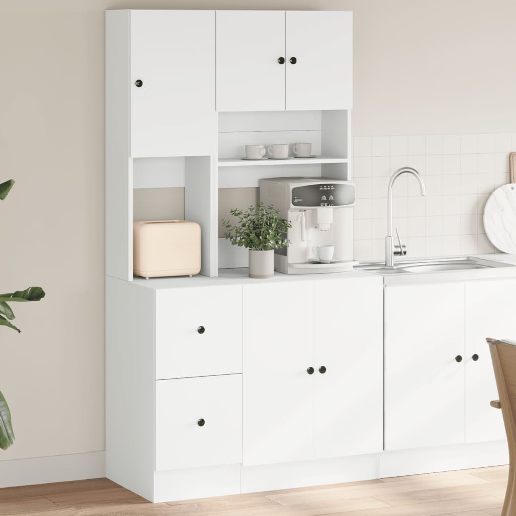 Armoire de cuisine blanc 95x50x180 cm bois d'ingénierie - XIOS