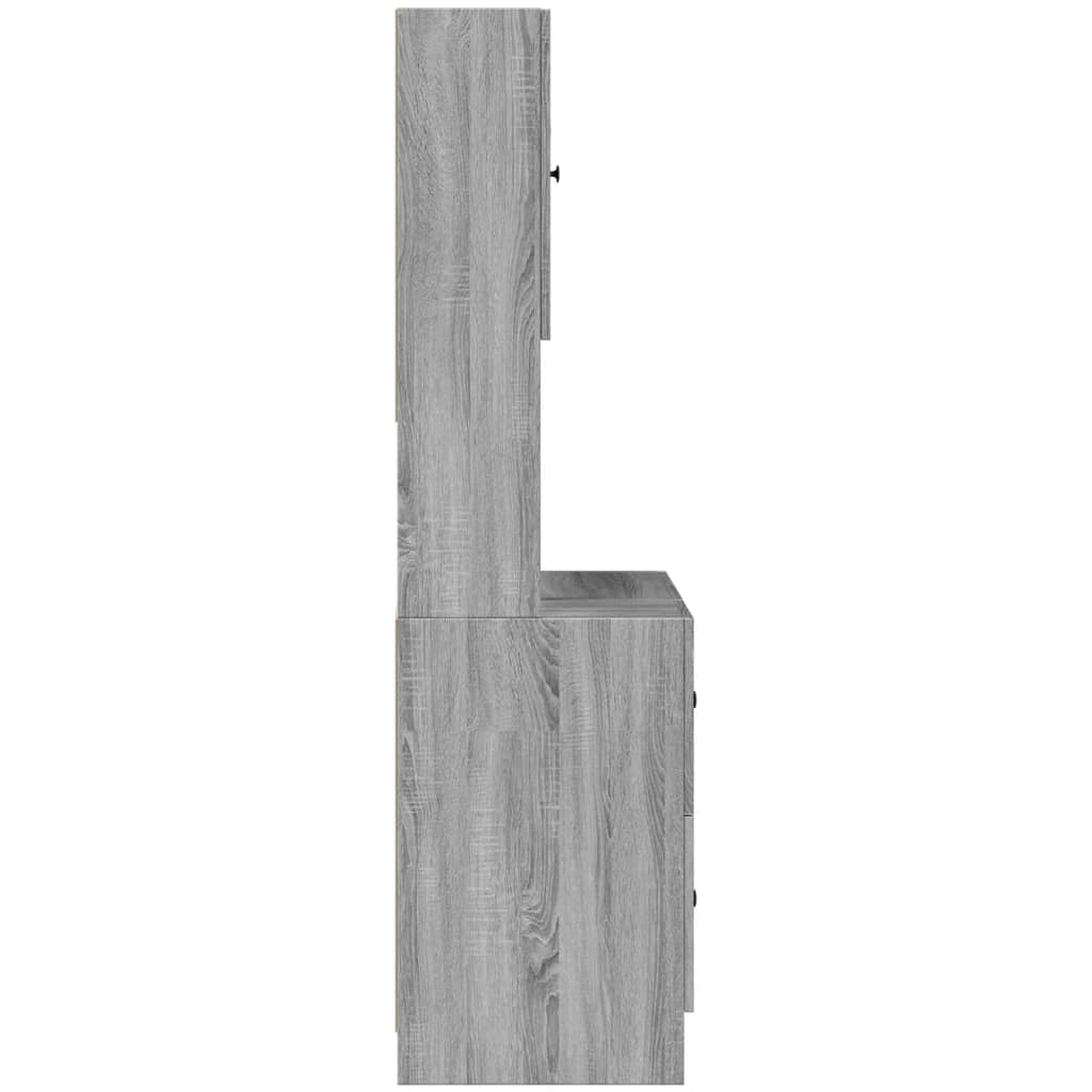 Armoire de cuisine sonoma gris 95x50x180 cm bois d’ingénierie - XIOS