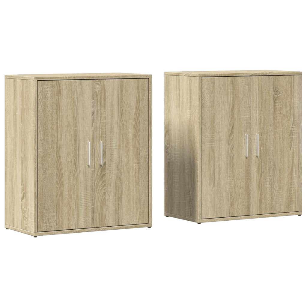 Buffets 2 pcs chêne sonoma 60x31x70 cm bois d'ingénierie - XIOS