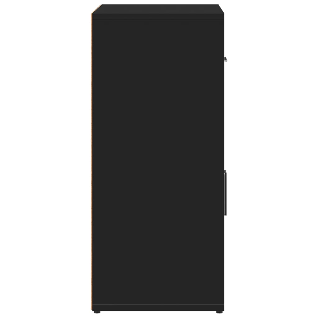 Buffets 2 pcs noir 60x31x70 cm bois d'ingénierie - XIOS