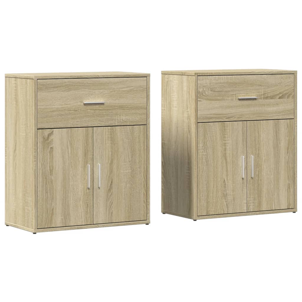 Buffets 2 pcs chêne sonoma 60x31x70 cm bois d'ingénierie - XIOS