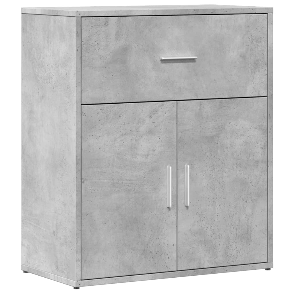 Buffets 2 pcs gris béton 60x31x70 cm bois d'ingénierie - XIOS