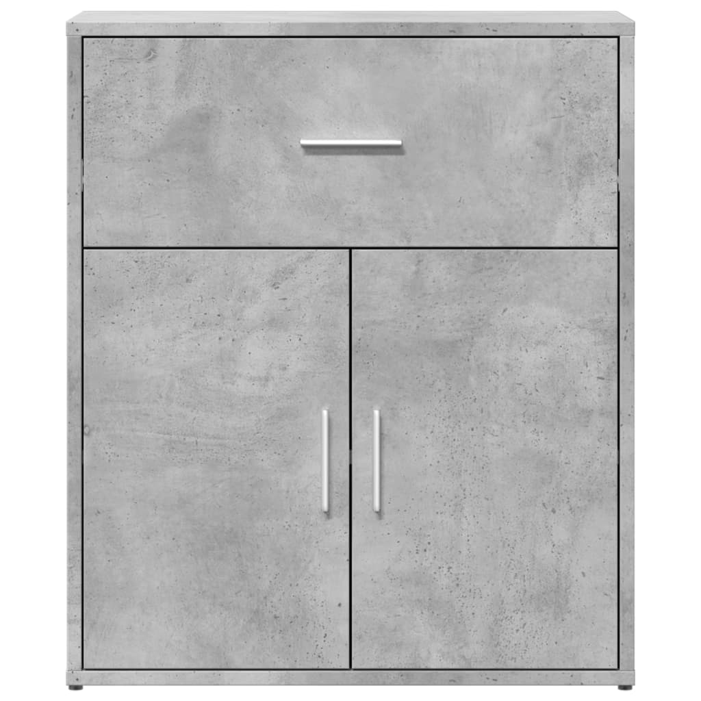 Buffets 2 pcs gris béton 60x31x70 cm bois d'ingénierie - XIOS