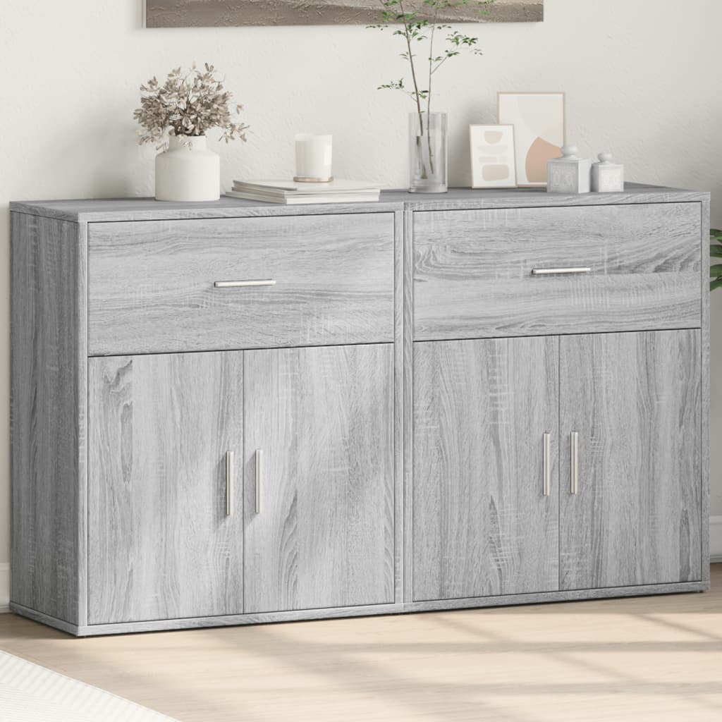 Buffets 2 pcs sonoma gris 60x31x70 cm bois d'ingénierie - XIOS