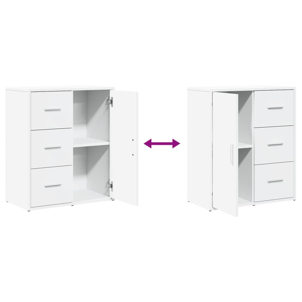 Buffets 2 pcs blanc 60x31x70 cm bois d'ingénierie - XIOS