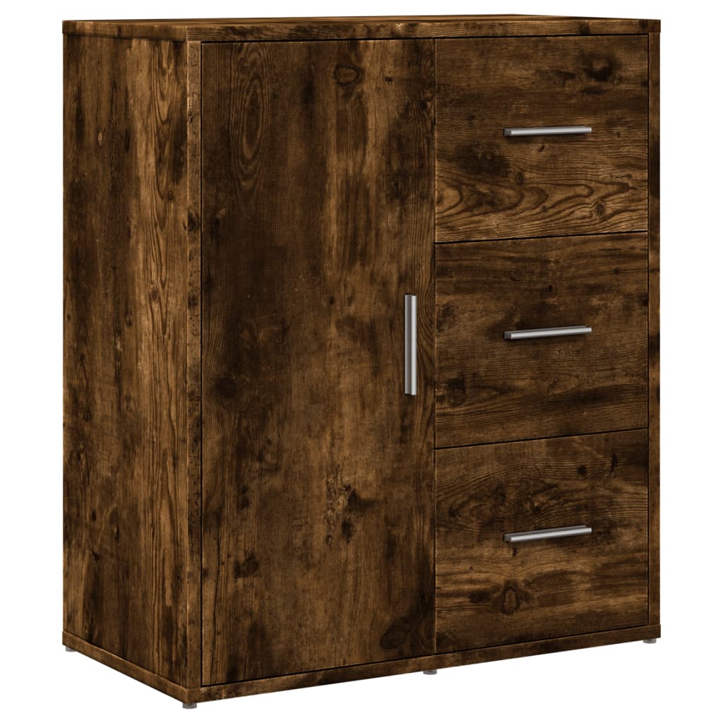 Buffets 2 pcs chêne fumé 60x31x70 cm bois d'ingénierie - XIOS