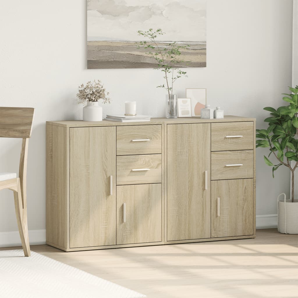 Buffets 2 pcs chêne sonoma 60x31x70 cm bois d'ingénierie - XIOS