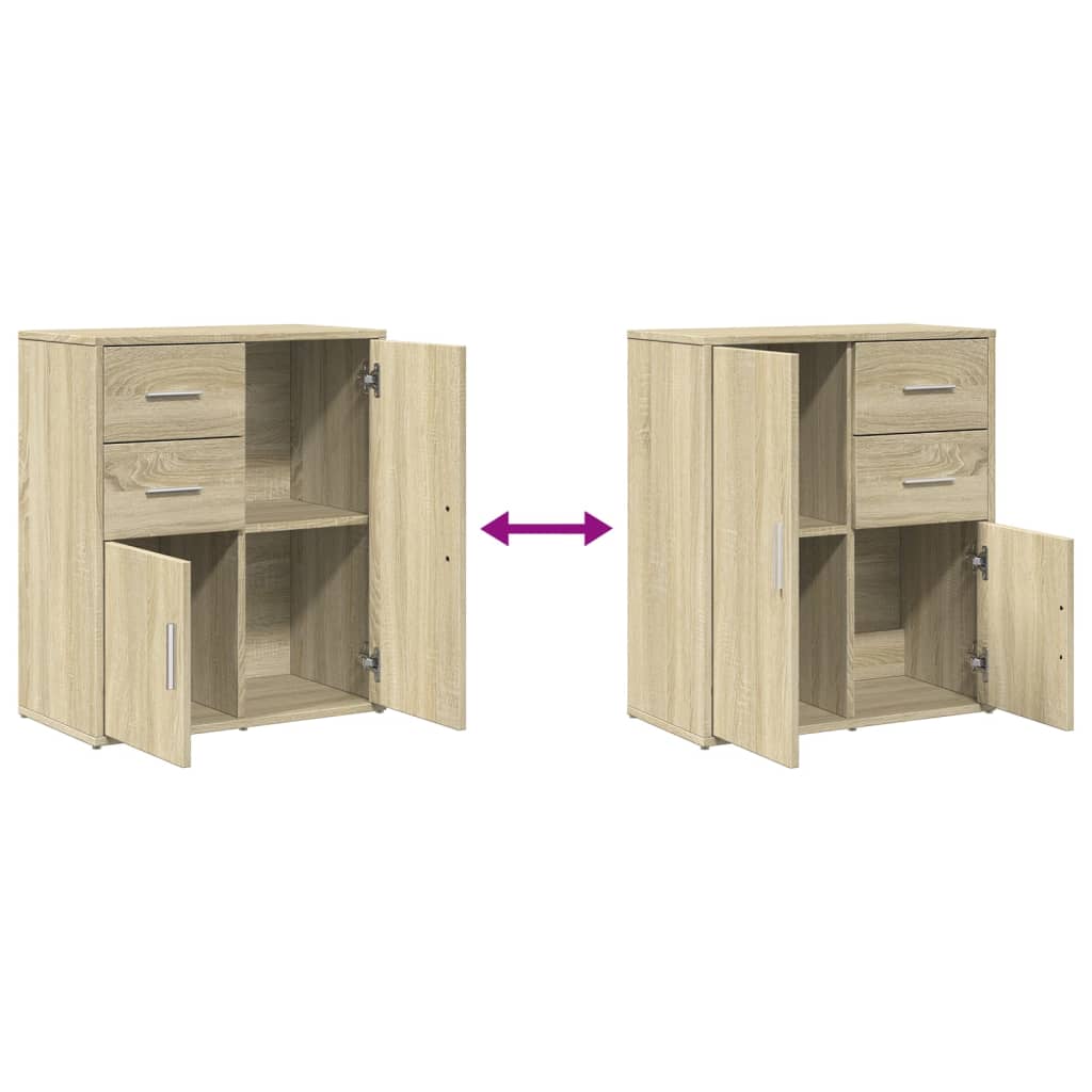 Buffets 2 pcs chêne sonoma 60x31x70 cm bois d'ingénierie - XIOS