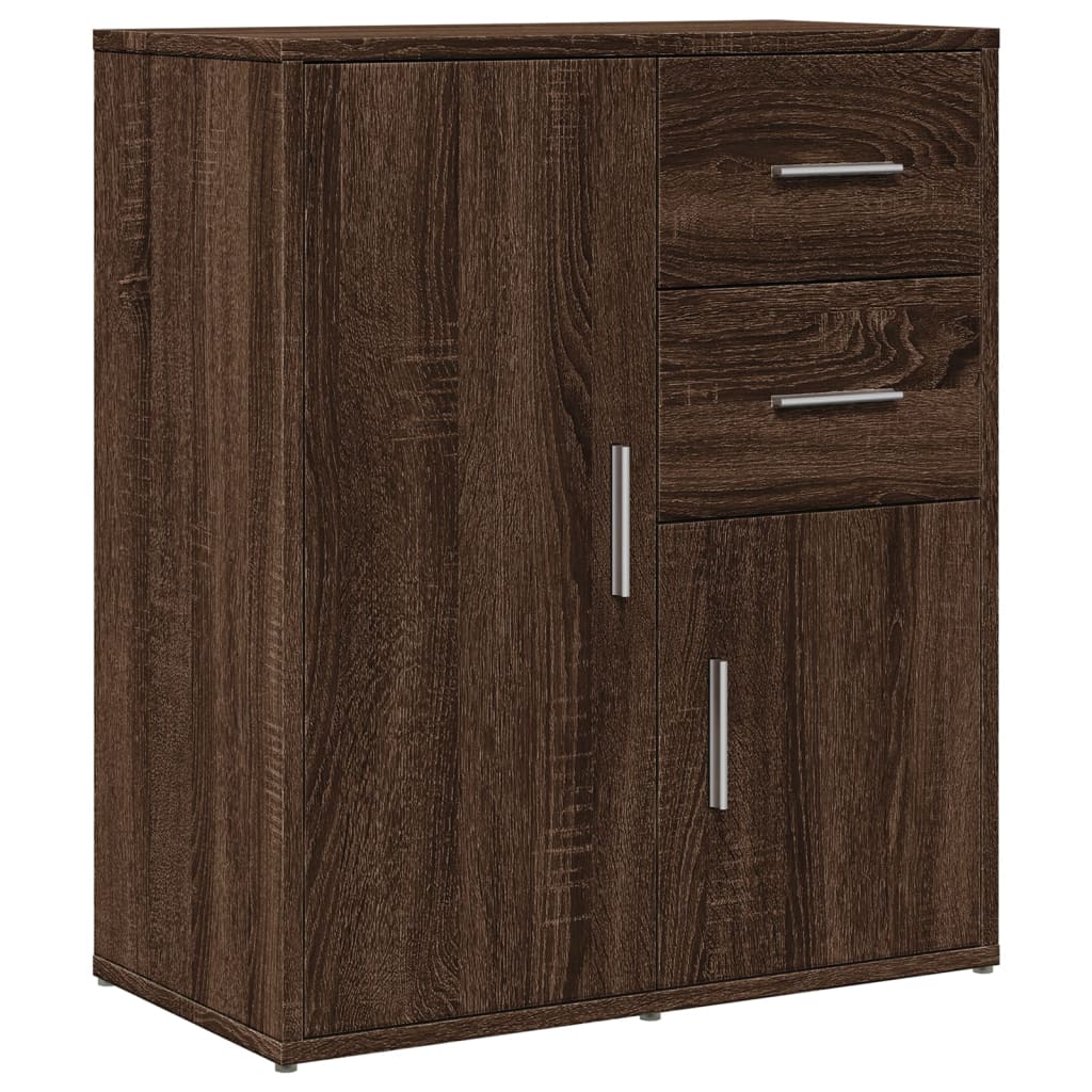 Buffets 2 pcs chêne marron 60x31x70 cm bois d'ingénierie - XIOS