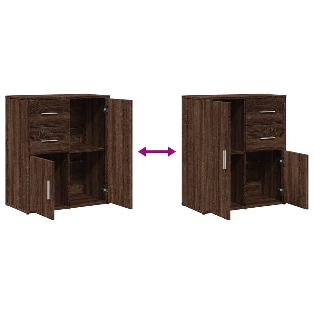Buffets 2 pcs chêne marron 60x31x70 cm bois d'ingénierie - XIOS