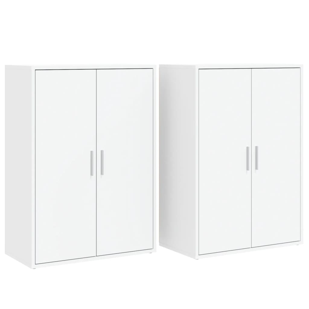 Buffets 2 pcs blanc 60x31x84 cm bois d'ingénierie - XIOS