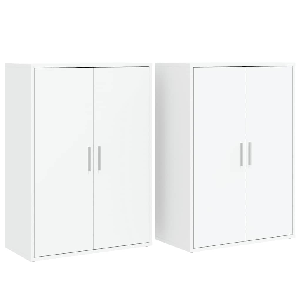 Buffets 2 pcs blanc 60x31x84 cm bois d'ingénierie - XIOS