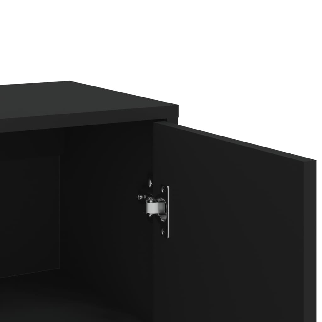 Buffets 2 pcs noir 60x31x84 cm bois d'ingénierie - XIOS