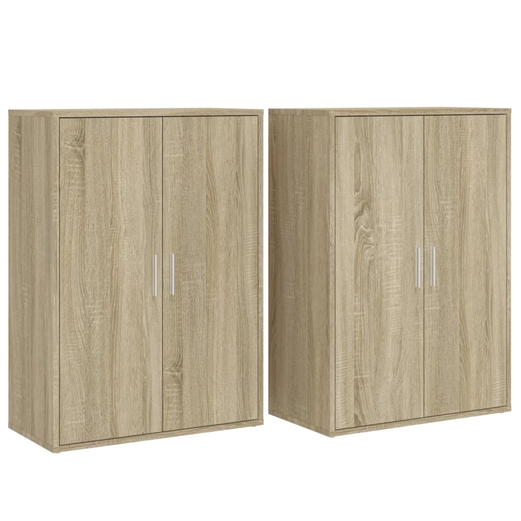 Buffets 2 pcs chêne sonoma 60x31x84 cm bois d'ingénierie - XIOS