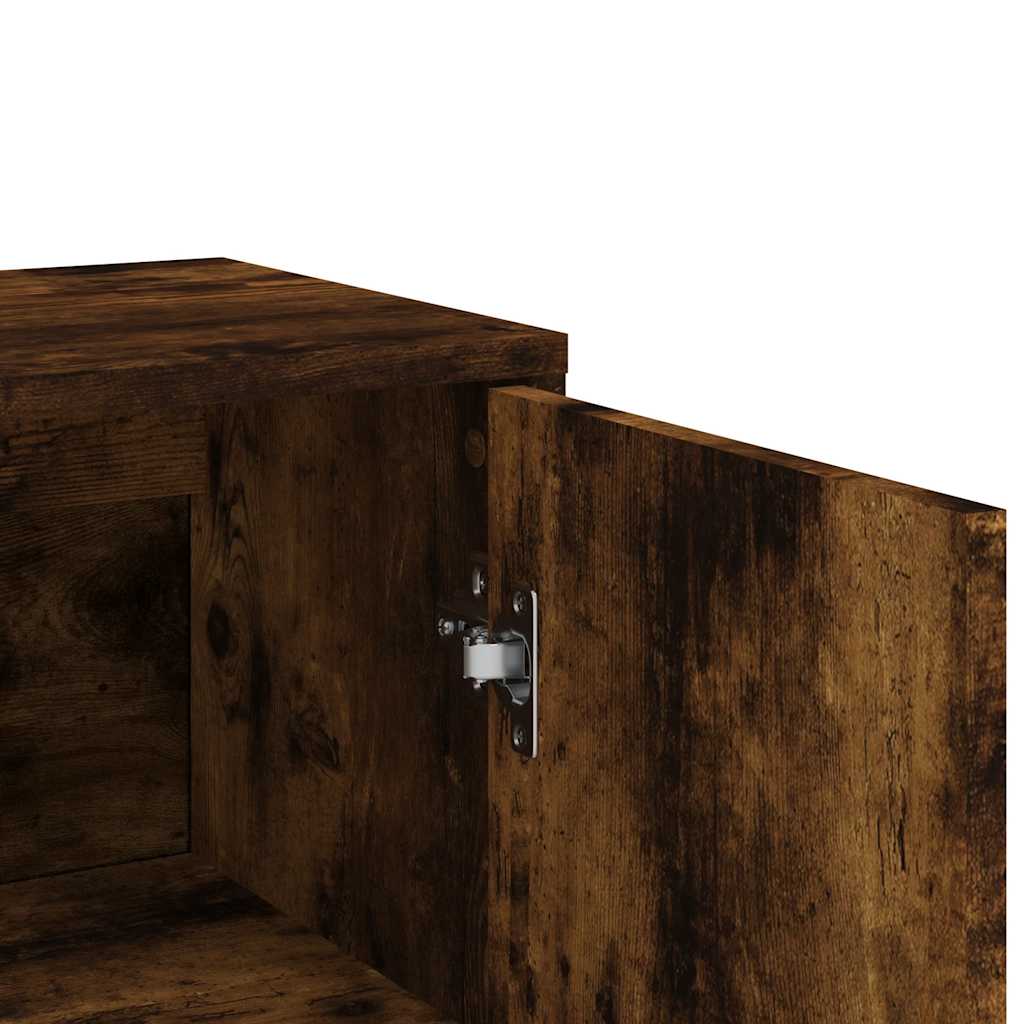 Buffets 2 pcs chêne fumé 60x31x84 cm bois d'ingénierie - XIOS